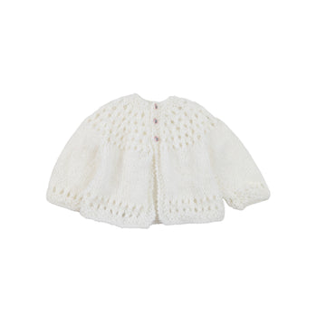 Hand knit cardigan 3-6m (I love you)