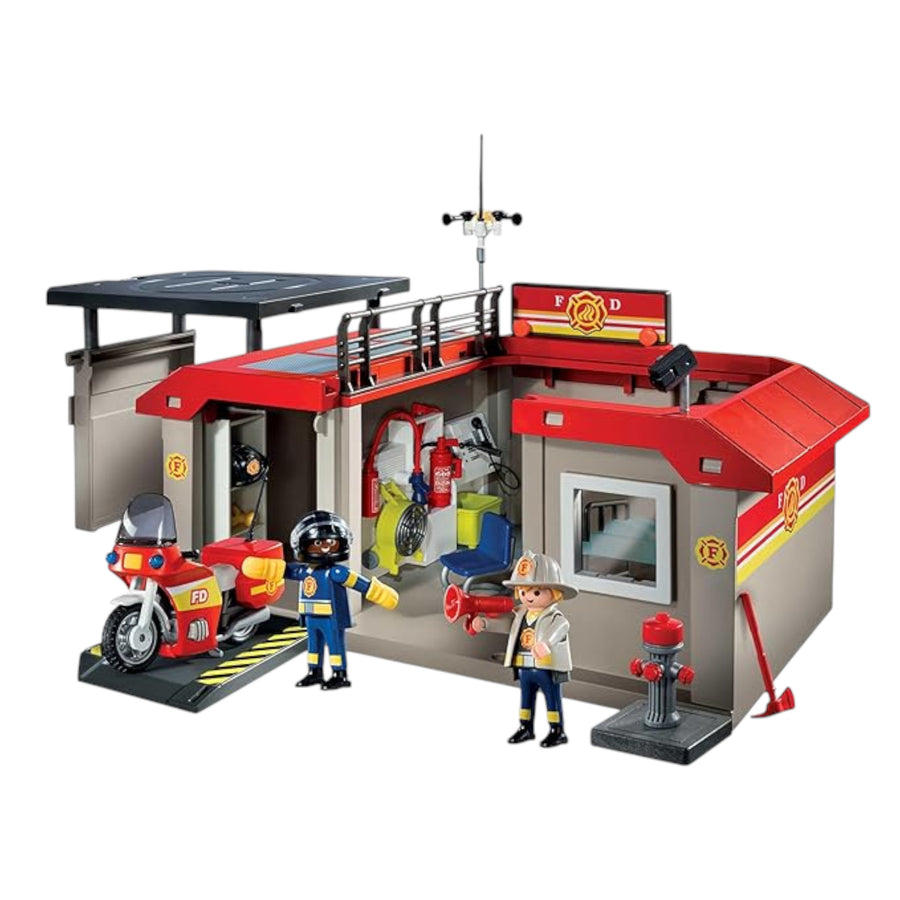Playmobil Take Along Fire Station + Rescue Quads
