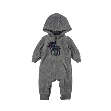 Carter's romper 6m (grey fleece)