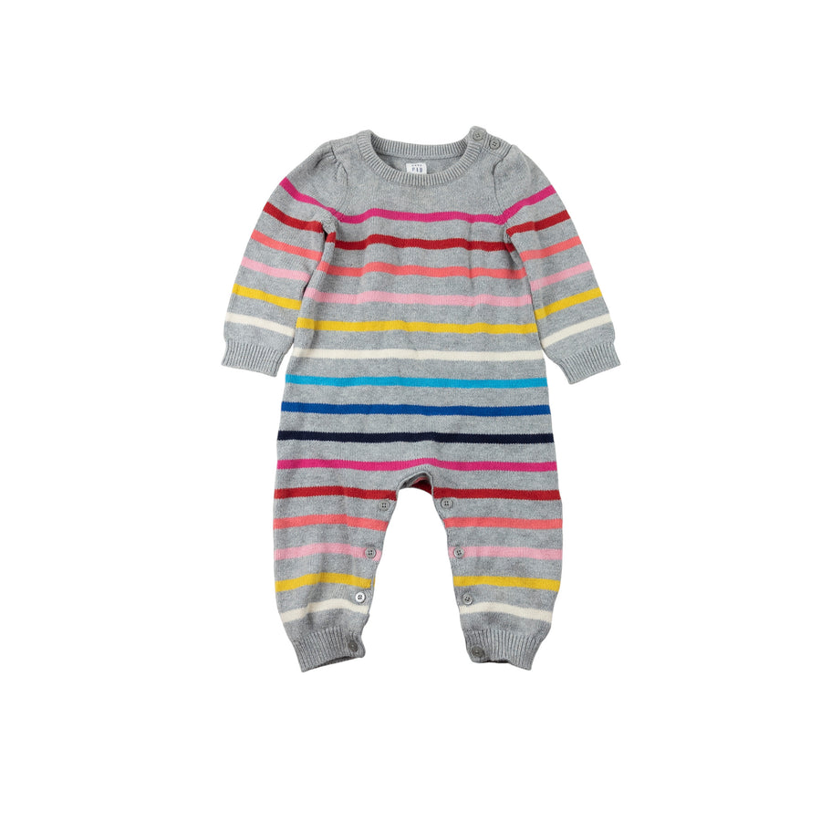 Gap knit romper 6-12m (stripe)