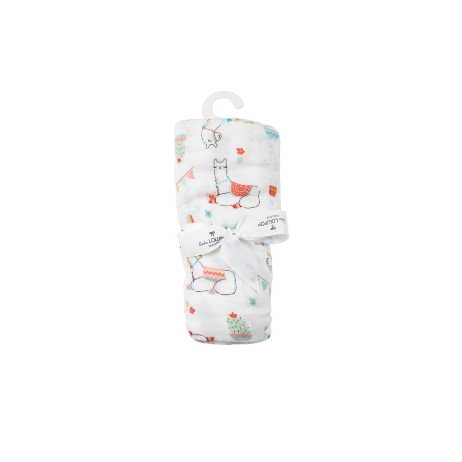 Loulou Lollipop swaddle (llama)