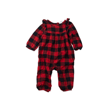 Gap romper 6-12m (plaid)