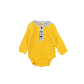 Carter's long sleeve 3m (mustard waffle)