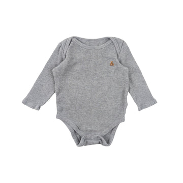 Gap long sleeve 6-12m (grey waffle)
