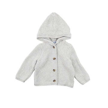 Old Navy cardigan hoodie 6-12m (grey)