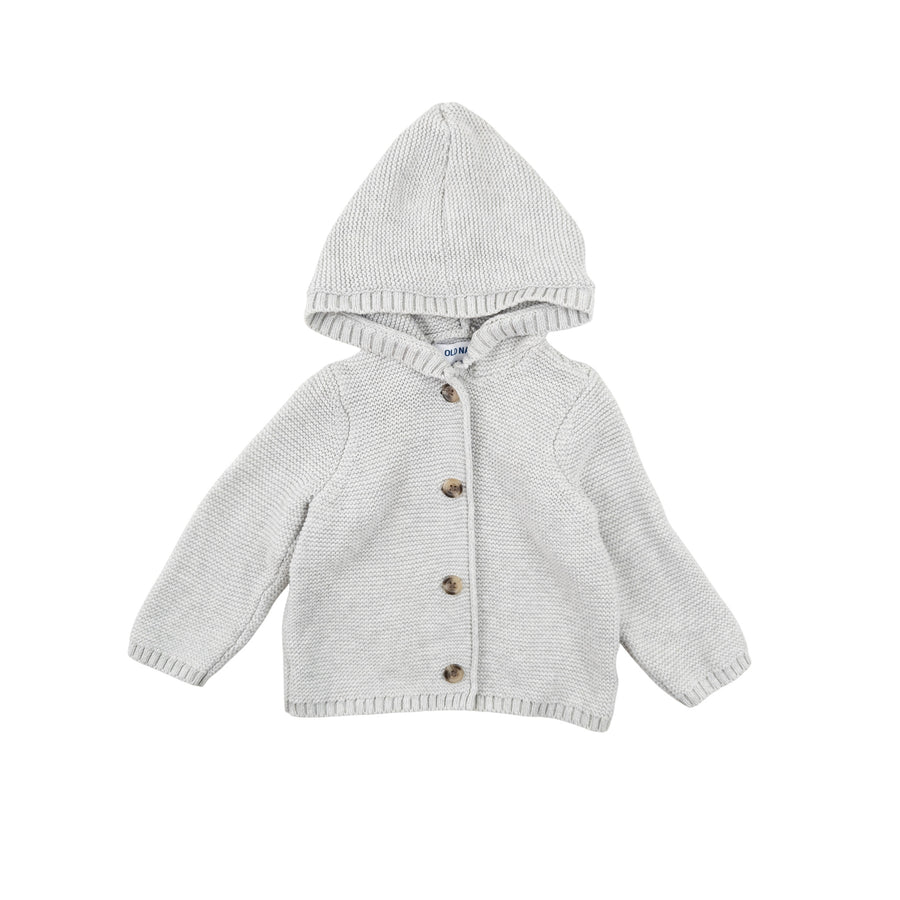 Old Navy cardigan hoodie 6-12m (grey)
