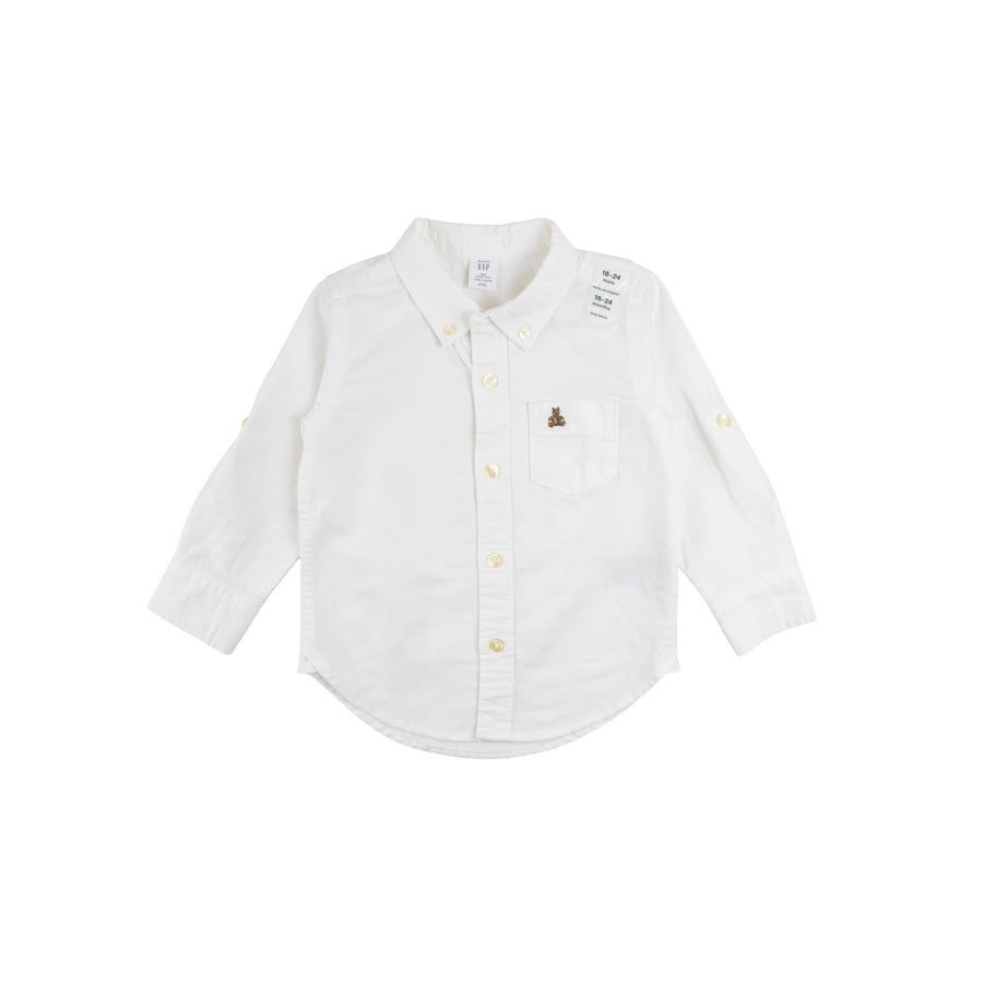 Gap dress shirt 18-24m (white)