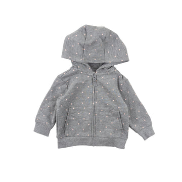 Carter's hoodie 6m (pink polka dot)