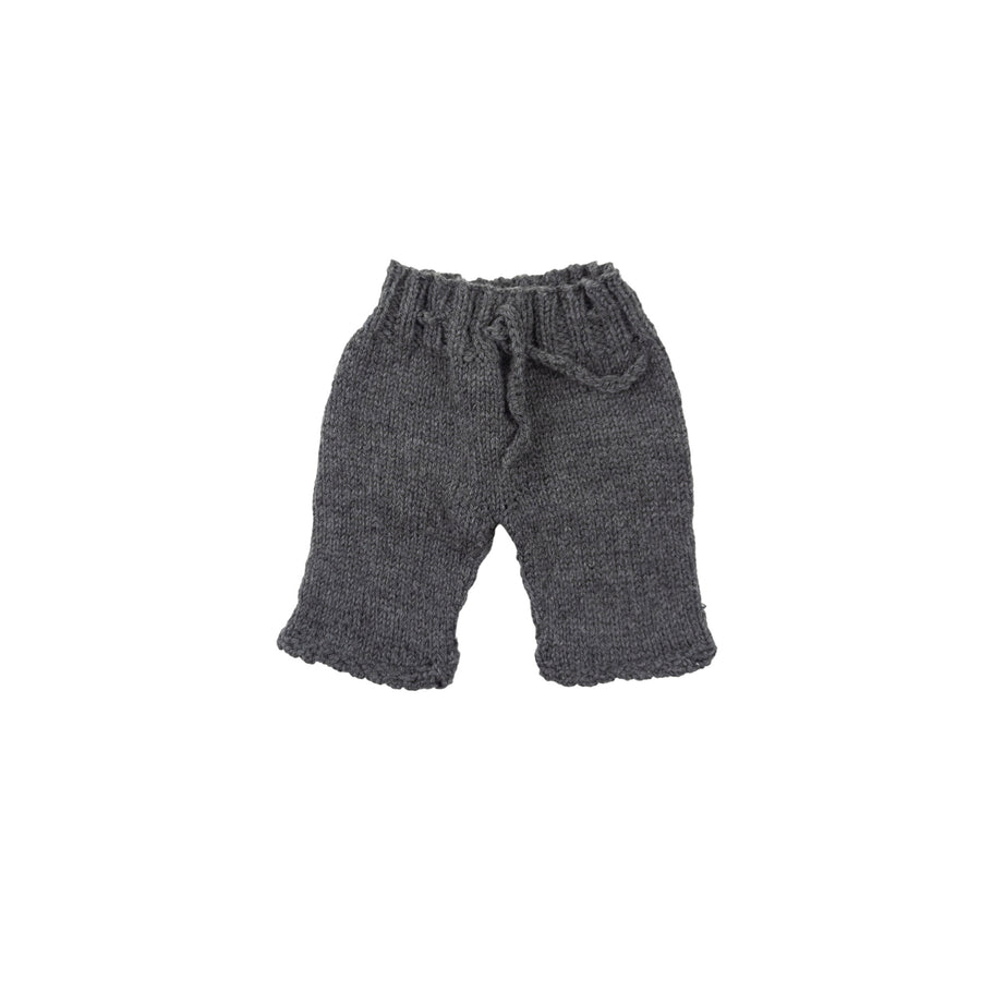 Hand knit pants 0-3m (grey)