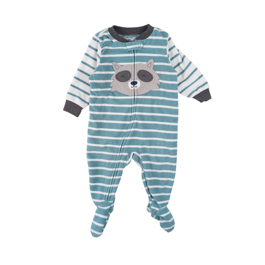 Carter's fleece sleeper 6m (raccoon)