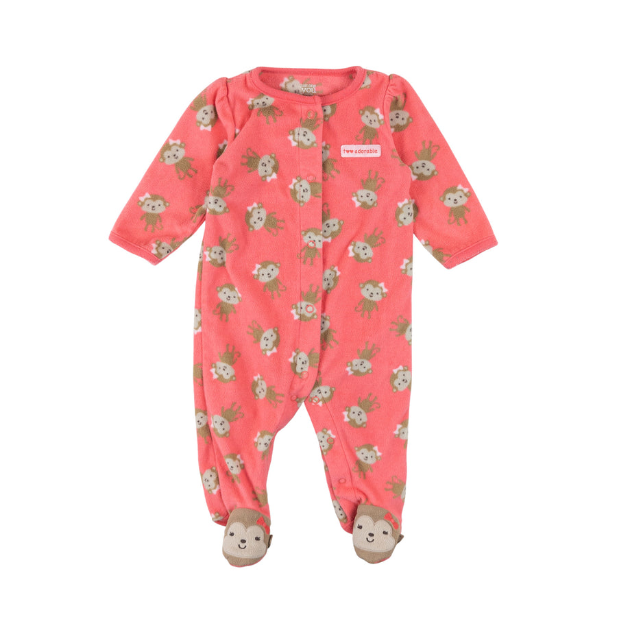 Carter's fleece sleeper 6m (monkey)