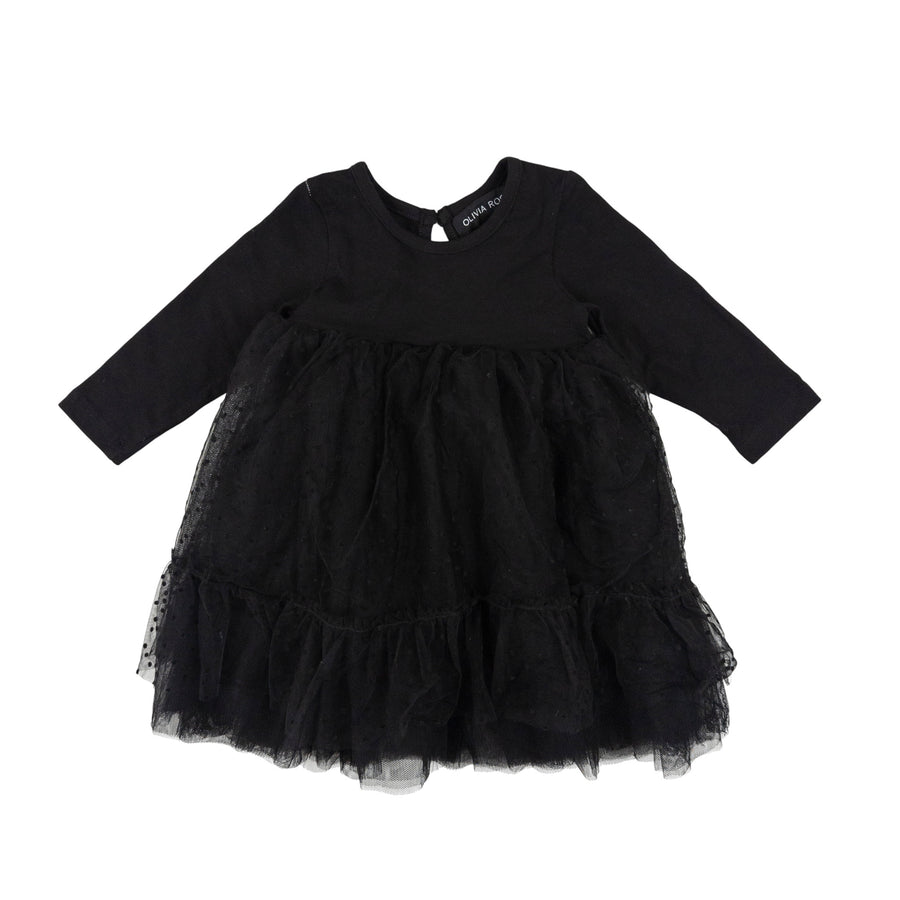 Olivia Rose dress 3-6m (black)