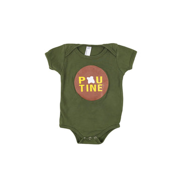 American Apparel onesie 3-6m (poutine)