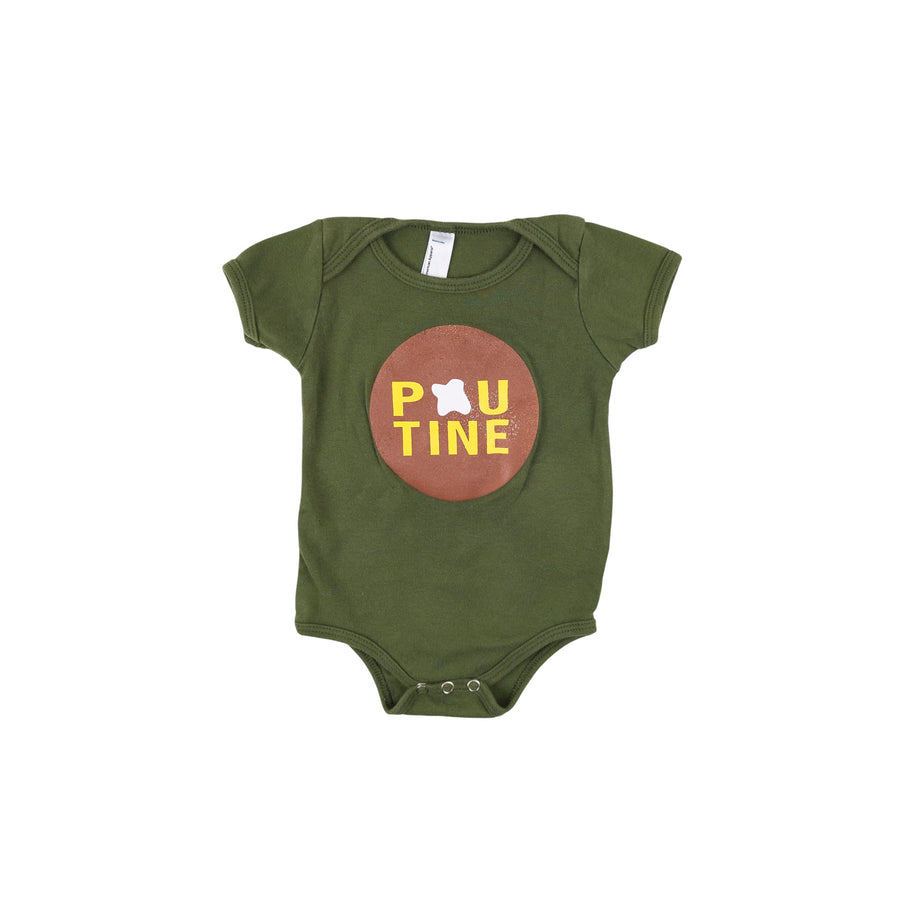 American Apparel onesie 3-6m (poutine)