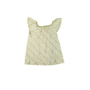 Tea dress 12-18m (green/white)