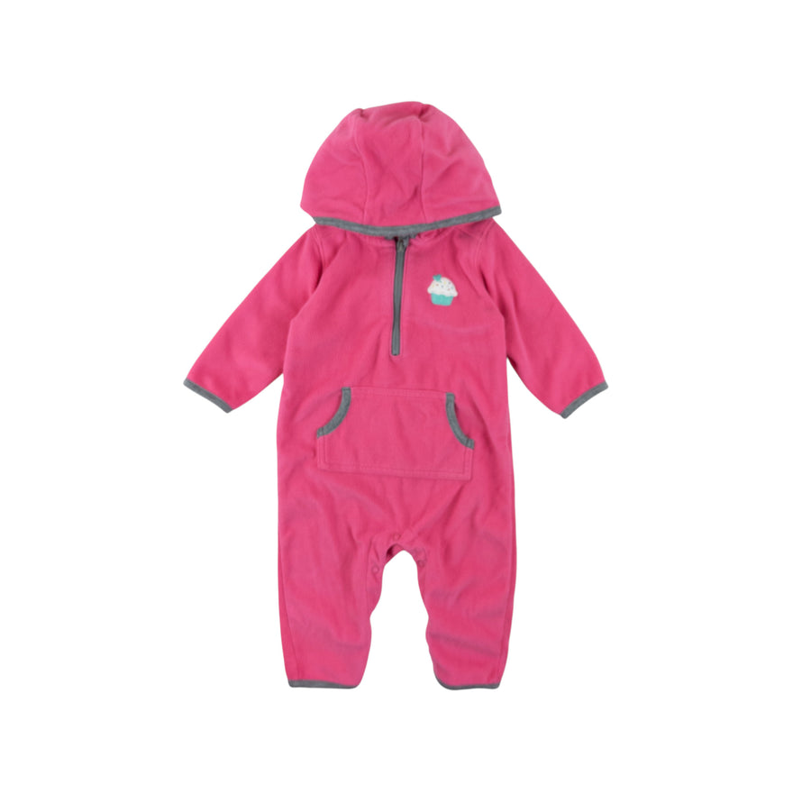 Carter's hooded romper 6m (cupcake)