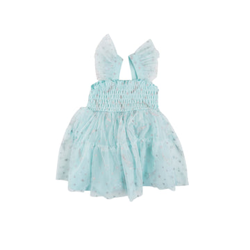 George dress 6-12m (aqua stars)