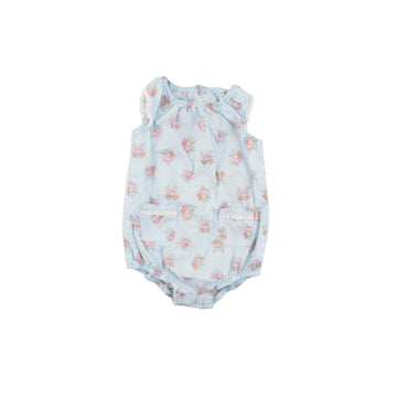 Carter's romper 9m (blue floral)