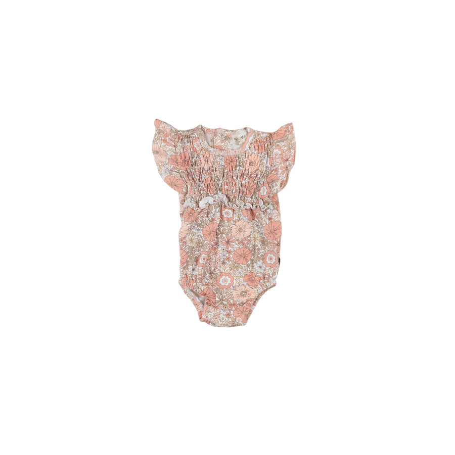 Rabbit + Bear romper 3-6m