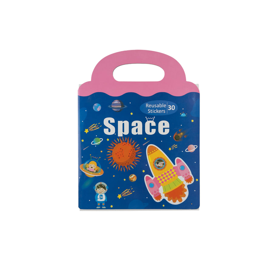Space reusable magnetic stickers and board