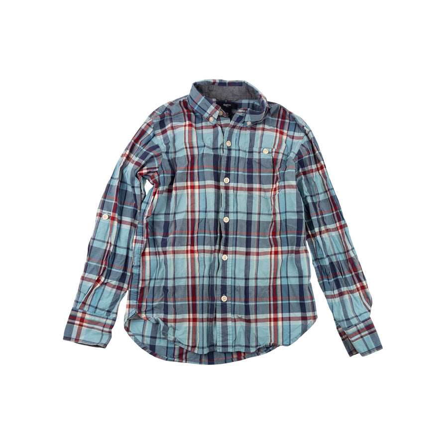 Gap shirt 8 (blue/red plaid)
