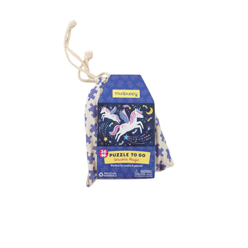 Mudpuppy Unicorn magic puzzle to go