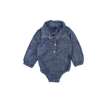 Gap shirt 6-12m (chambray polka dot)