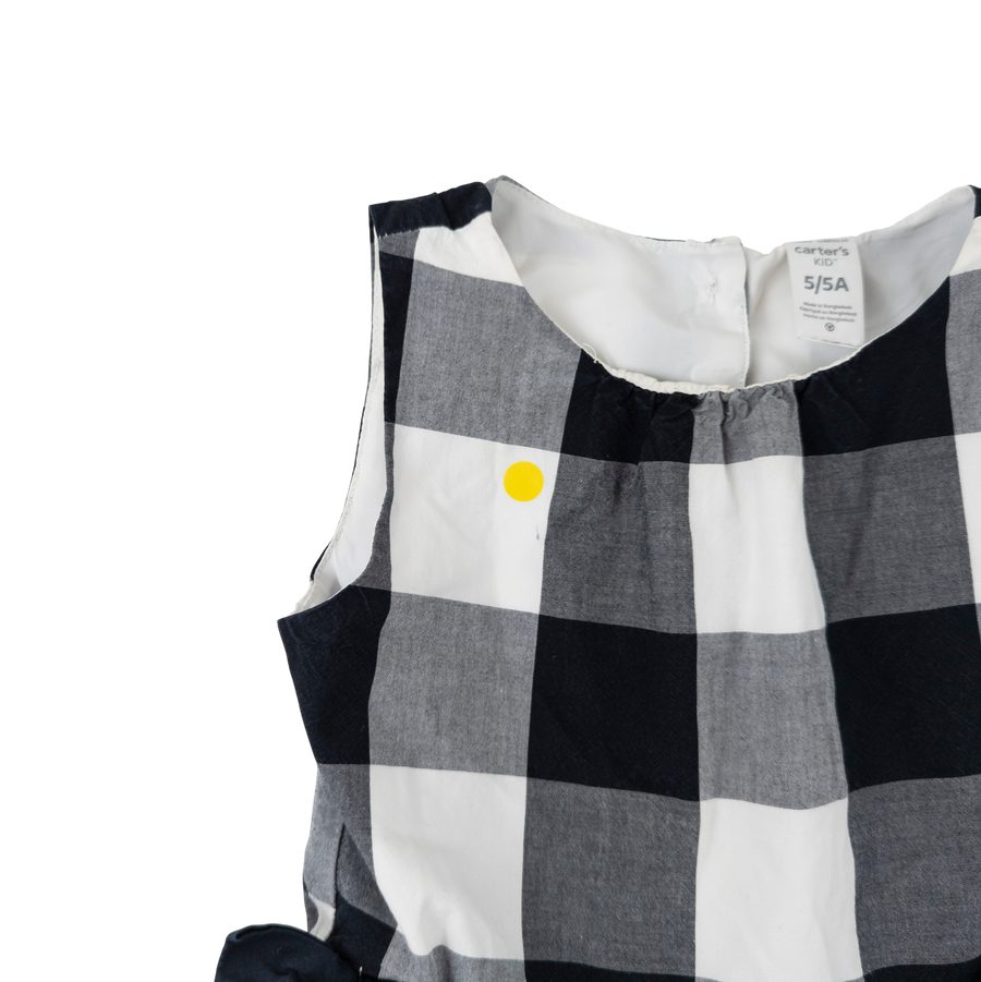 Carter's dress 5 (black/white check)