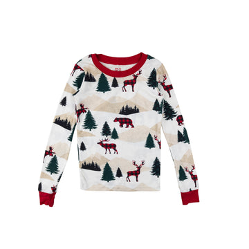 Children's Place pjs 6 (trees/moose)