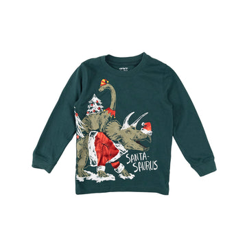 Carter's long sleeve 2 (Santa-saurus)