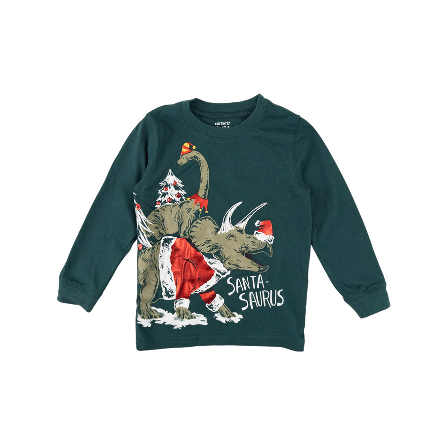 Carter's long sleeve 2 (Santa-saurus)