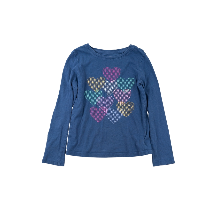 Gap long sleeve 6-7 (hearts)