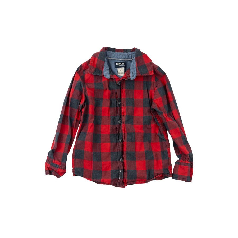 Oshkosh shirt 6 (red check)