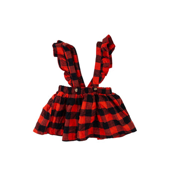 Monkey Bars dress 12m (red plaid)