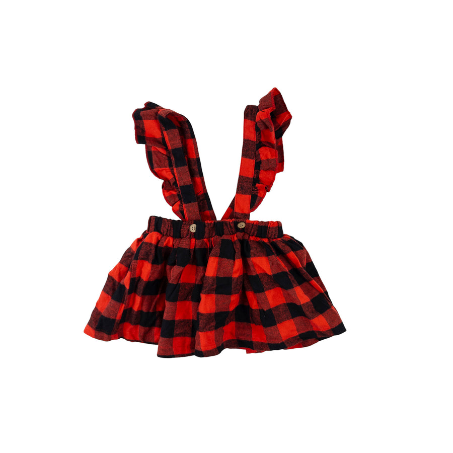 Monkey Bars dress 12m (red plaid)