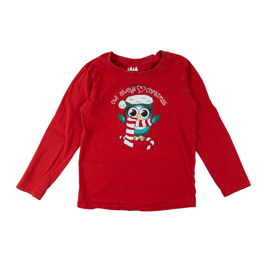Christmas long sleeve 5-6 (owl)