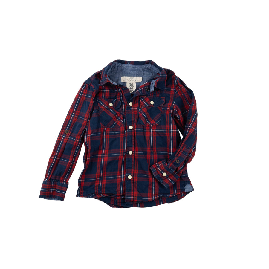 H&M shirt 3-4 (plaid)