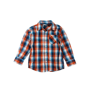 George shirt 4 (blue/orange check)