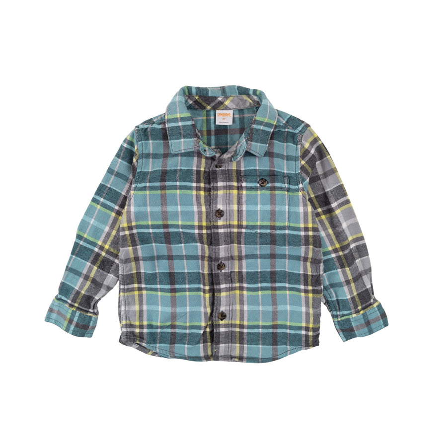 Gymboree flannel shirt 3 (blues)