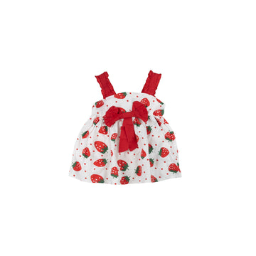 Handmade dress 12-18m (strawberries)