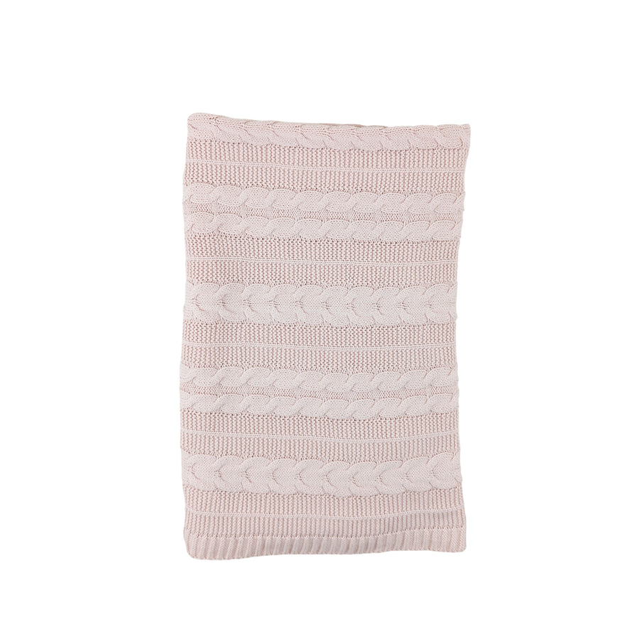 Boll & Branch knit blanket (pink)