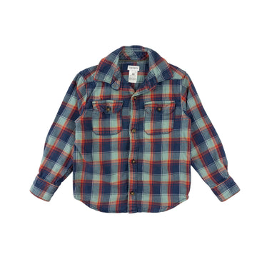 Carter's shirt 4 (plaid blues/red)