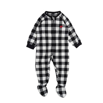 Children's Place sleeper 12-18m (black plaid)