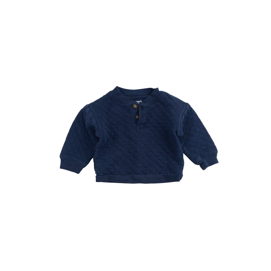 Carter's sweatshirt 6-9m (navy quilt)