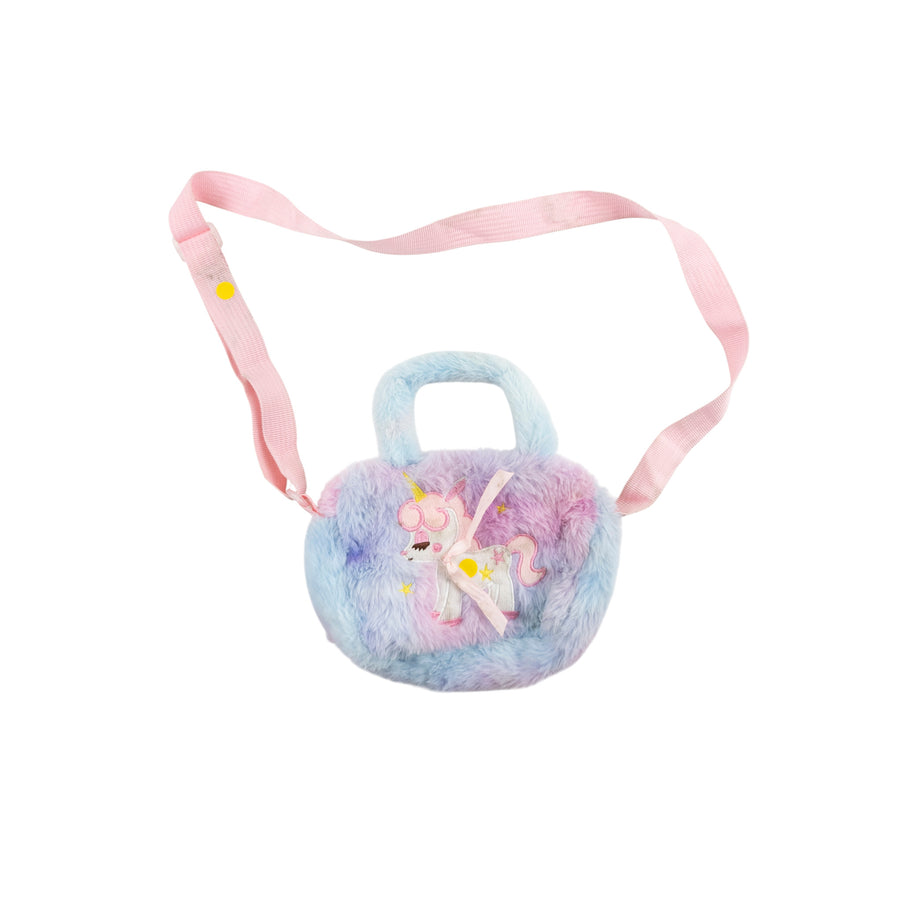 Fluffy unicorn purse