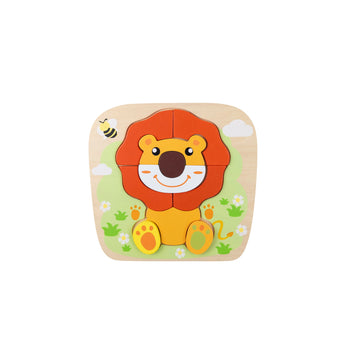 Wooden lion puzzle