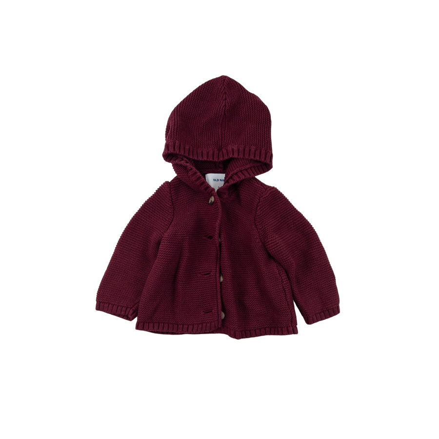 Old Navy cardigan 6-12m (plum)
