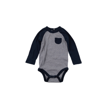 Joe Fresh long sleeve 6-12m (navy stripe)
