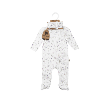 Rabbit + Bear set 0-3m (lavender floral)