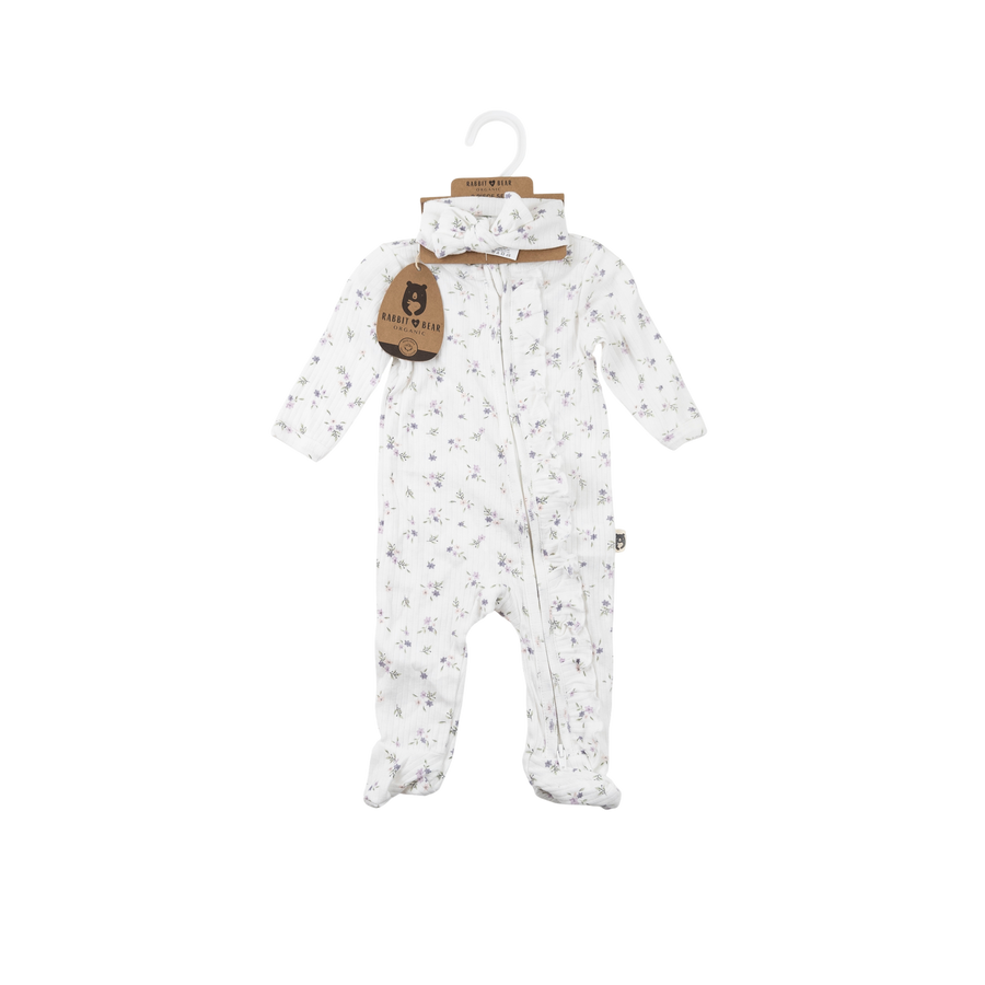 Rabbit + Bear set 0-3m (lavender floral)